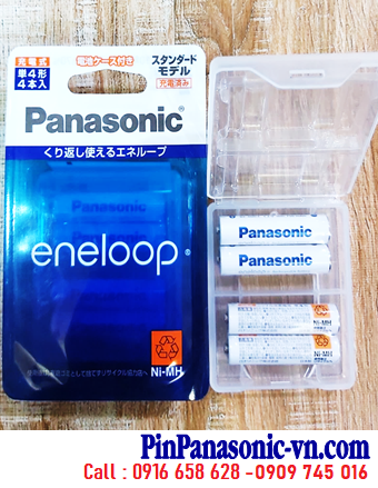 Panasonic Eneloop BK-4MCC/4C, Pin sạc AAA750mAh 1.2v BK-4MCC/4C /Nội địa Nhật -Vỉ pin chữ Nhật